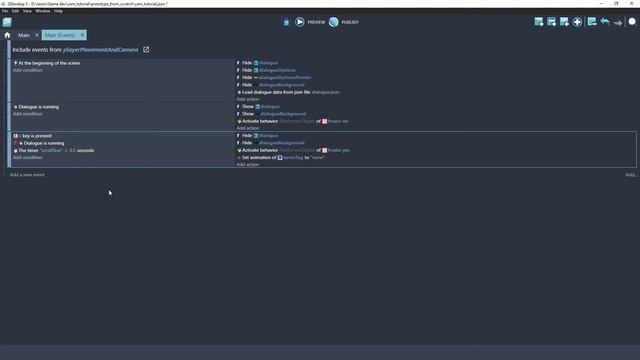 Dialogue in GDevelop with Yarn 2022 step by step