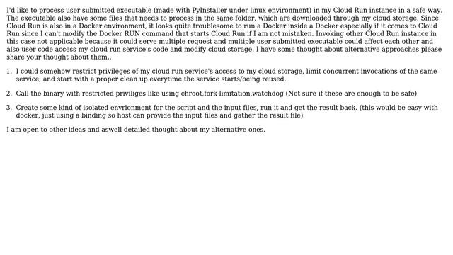 Create Isolated environment for running binaries from users in a docker environment смотреть онлайн