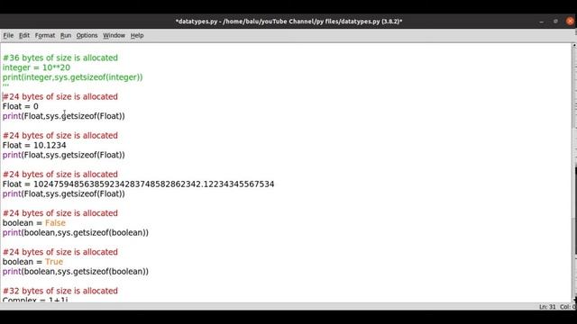 Basic data types in python and inbuilt type function