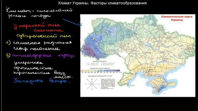 5. Климат Украины.  Факторы климатообразования