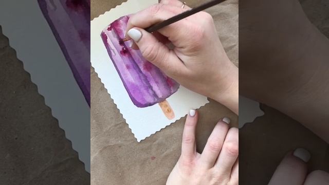 Рисуем мороженое акварелью / how to draw watercolor ice cream смотреть онлайн