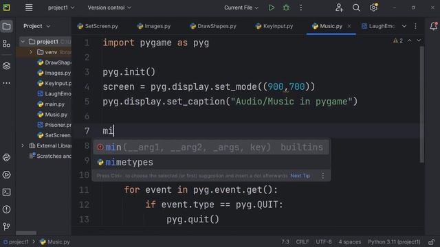 How to Add Audio/Music In Pygame | 8 min смотреть онлайн