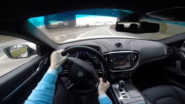 Maserati Ghibli S Q4 410BHP POV test drive GoPro смотреть онлайн