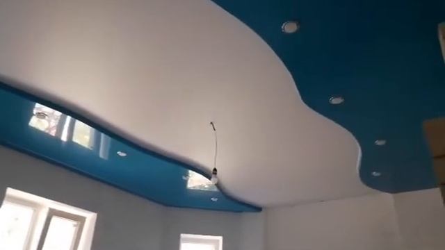 Двухуровневый натяжной потолок от компании "Репа" смотреть онлайн