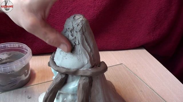 Изготовление силиконовой формы для пластилиновой модели.Silicone Mold