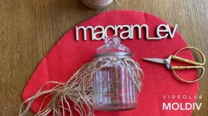 Оплетание баночки в технике макраме
