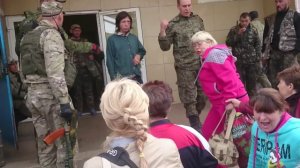 Террористы (ополченцы) судят местных патриотов Ждановки Ч.2