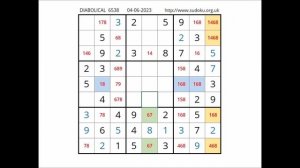 Sudoku diabólico  04/06/2023