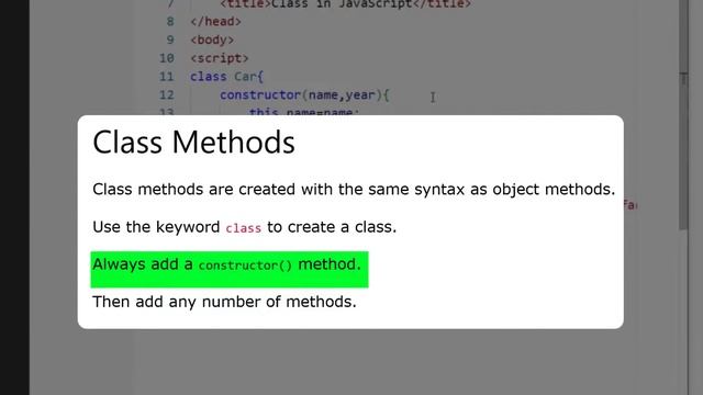 Classes in JavaScript | Classes in ES6