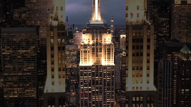 Empire State Building, New York City ??- by drone [4K] #shorts #newyork #usa #drone