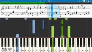 Утро туманное [Piano Tutorial | Sheets | MIDI] Synthesia