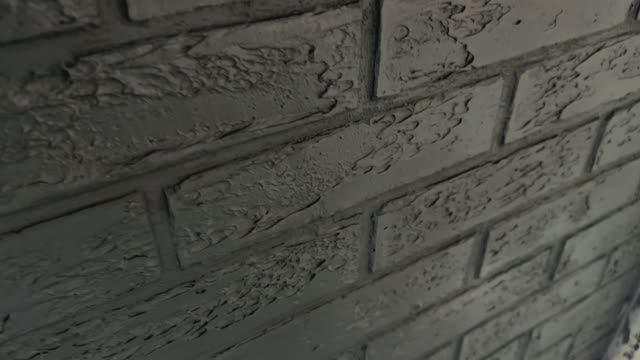 Декоративный керпич с помощью трафарета!Декоративная штукатурка керпич