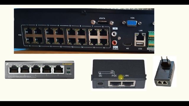 PoE подключение ip камер, коммутатора, инжектора и регистратора для видеонаблюдения смотреть онлайн