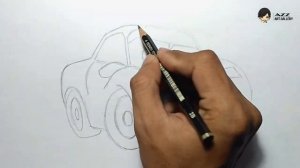 How to draw Lightning McQueen easy