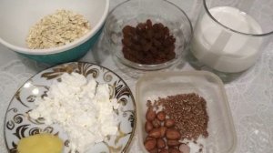 Овсянка с творогом и мёдом