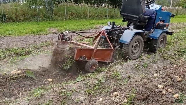 Транспортерная картофелекопалка для минитрактора.