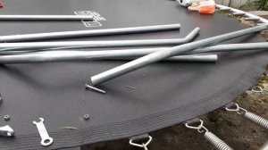 Как быстро собрать батут Tima Sport с защитной сеткой Установка батута на даче, видео урок