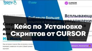 Реальный кейс по установке скриптов от CURSOR Технологии