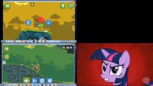 [Remake] (Sparta Remix) Bad Piggies Vs My little pony Quadparison