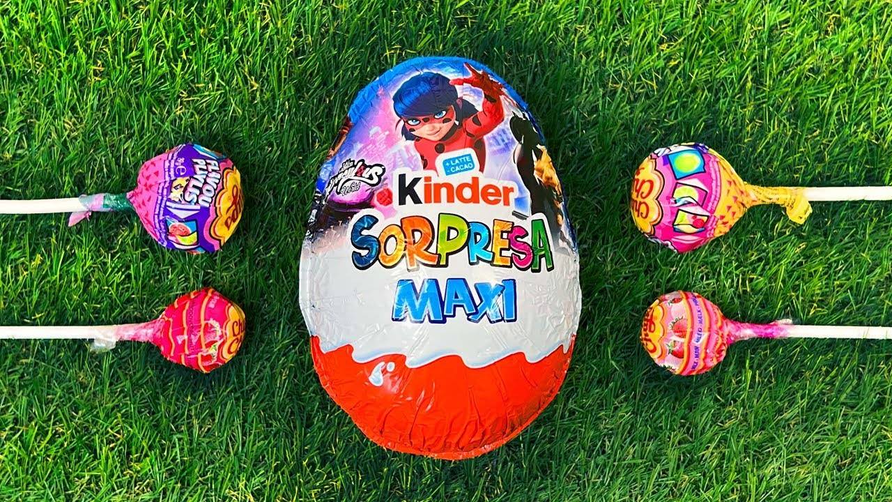Открываем сладкие леденцы 🍭 Чупа-Чупс с леденцами-сюрпризом, Киндер Макси смотреть онлайн