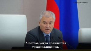 Володин о наливайках в жилых домах давайте сделаем так, чтобы их не было