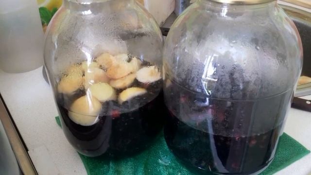 Компот из ирги и яблок.