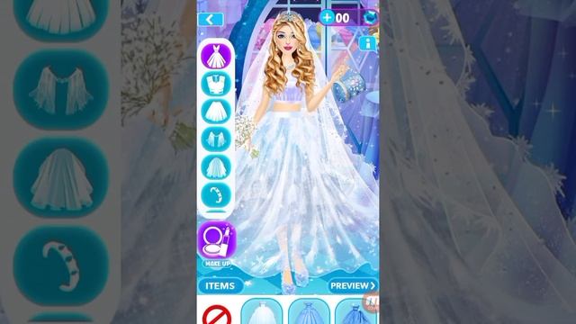 Ice princess wedding| Frozen games|Girls dressup hairstyles wedding makeover games смотреть онлайн