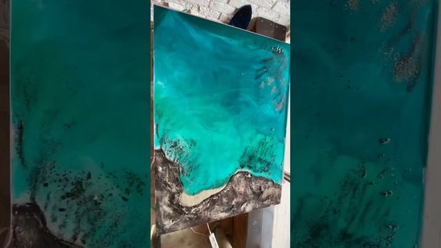 Resin art ocean #resinart #resinepoxy #эпоксиднаясмола