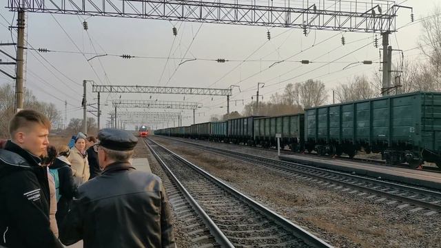 Электричка ЭП3Д-0065 Вяземская - Хабаровск  проезжает станцию Дормидонтовка ДВЖД