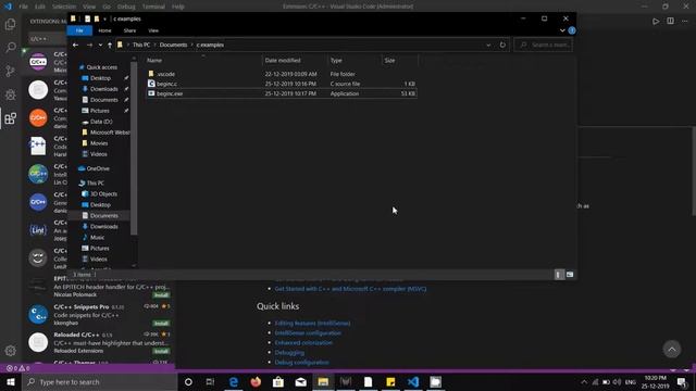 Setup Visual Studio Code for C and C++ Programs with IntelliSense Enabled