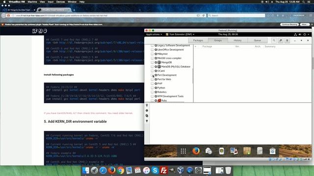 Fedora 24 VirtualBox Setup on Mac Part 3 смотреть онлайн