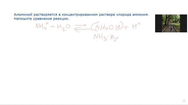 Амфотерные металлы семинар 1 Al + NH4Cl