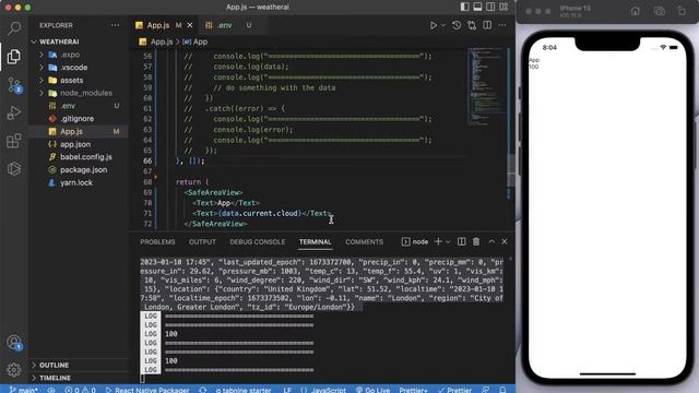 Creating a simple weather app with React Native (Expo) смотреть онлайн