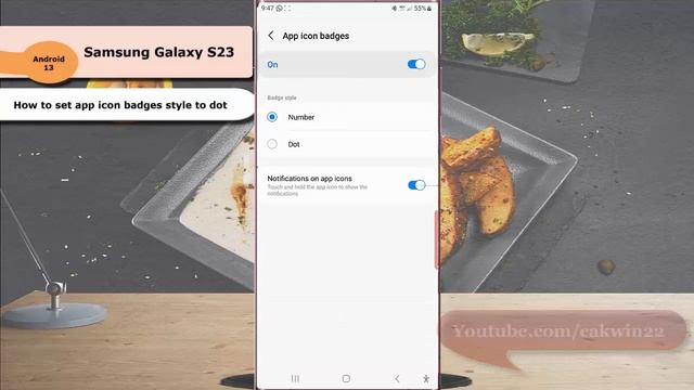 Samsung Galaxy S23 Ultra : How to set app icon badges style to dot смотреть онлайн