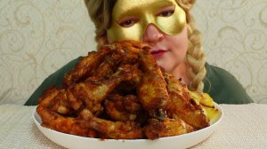 ASMR MUKBANG Крылышки Барбекю BBQ Wings ASMR Eating Sounds No Talking Звуки Еды Мукбанг не Болталка