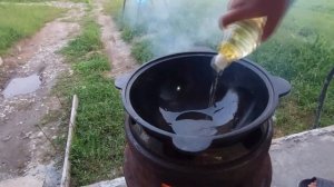 Невероятно вкусное блюдо! Жареное мясо с кортошкой в казане!