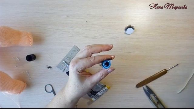 Утяжки головы куклы.   Урок 3. Глазки.
