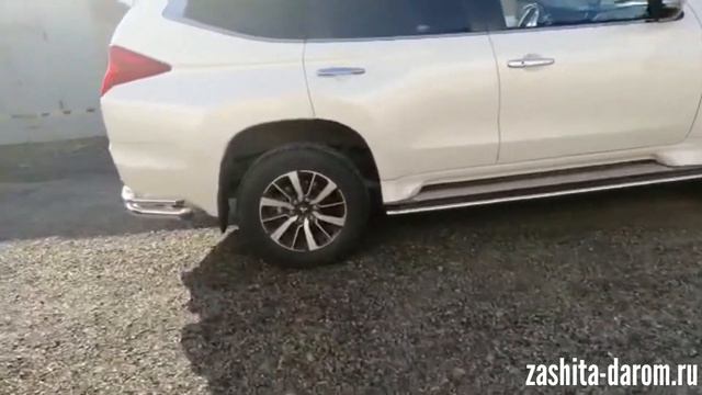 Защита бамперов, порогов и фаркоп на Mitsubishi Pajero Sport смотреть онлайн