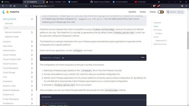 Firebase with flutter || flutterfire || firebase cli