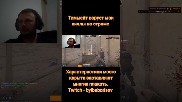 Вот такие вот воры играют со мной на стриме #twitch #bylbaborisov #cs #csgo #valve #кс #кс2 #игры #в