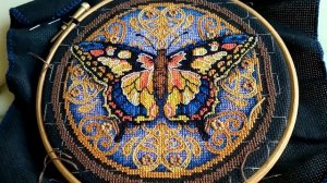 47.  Изысканная бабочка  - Ornate Butterfly, Dimensions - от страта до финиша. Слайдшоу отшива