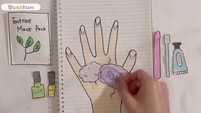 [?paperdiy?] nail arts tutorial | nail care asmr 네일팁 붙이기 종이놀이