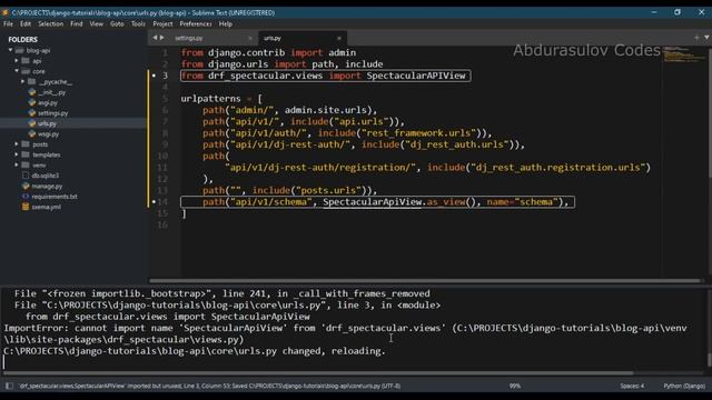 08 - DRF da dokumentatsiya va sxemalar.  | Django Rest Framework Kursi - Abdurasulov Codes
