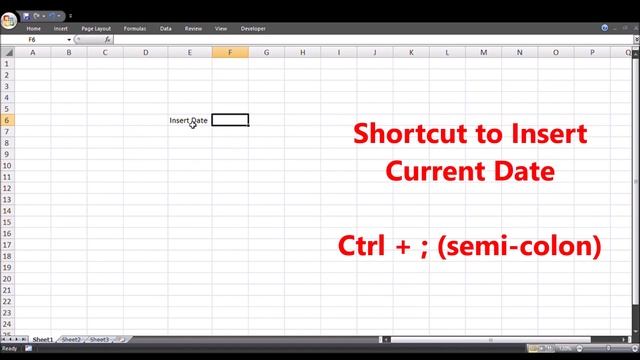 Shortcut to Insert Current Date & Time in Excel смотреть онлайн