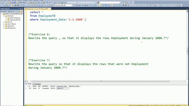 SQL Server Exercise 3 to 8 смотреть онлайн