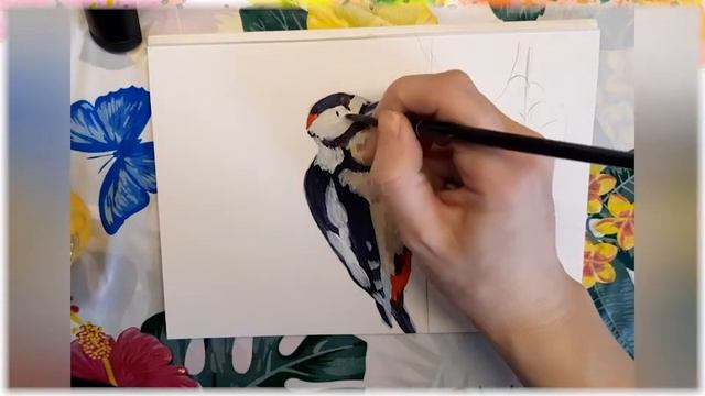 «Дятел на берёзе»: рисуем вместе с Елизаветой Копалиной смотреть онлайн