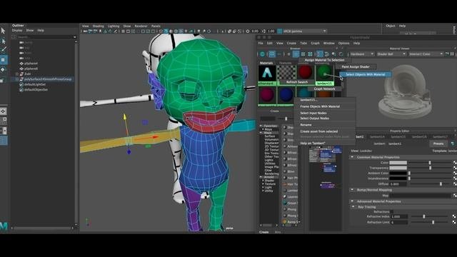 Моделирование персонажа 3D (MAYA) UV Mapping