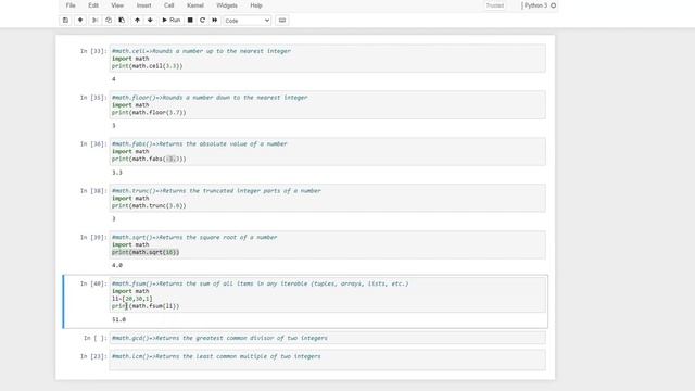 Python Programming in Tamil | Math Module with Examples