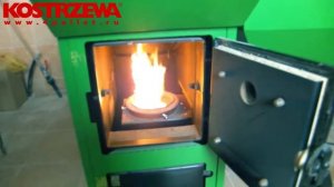KOSTRZEWA  Pellets Fuzzy Logic 2 работает пеллетная горелка