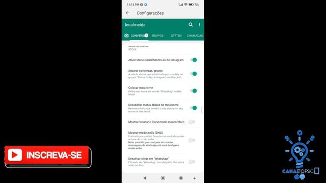Como mudar a aparência da parte de cima do whatsapp gb смотреть онлайн